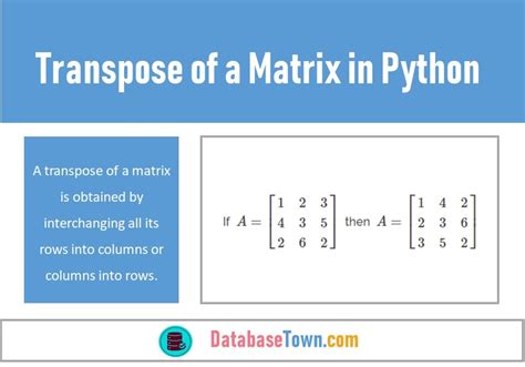Python Tutorial: How to Transpose a Matrix in Python